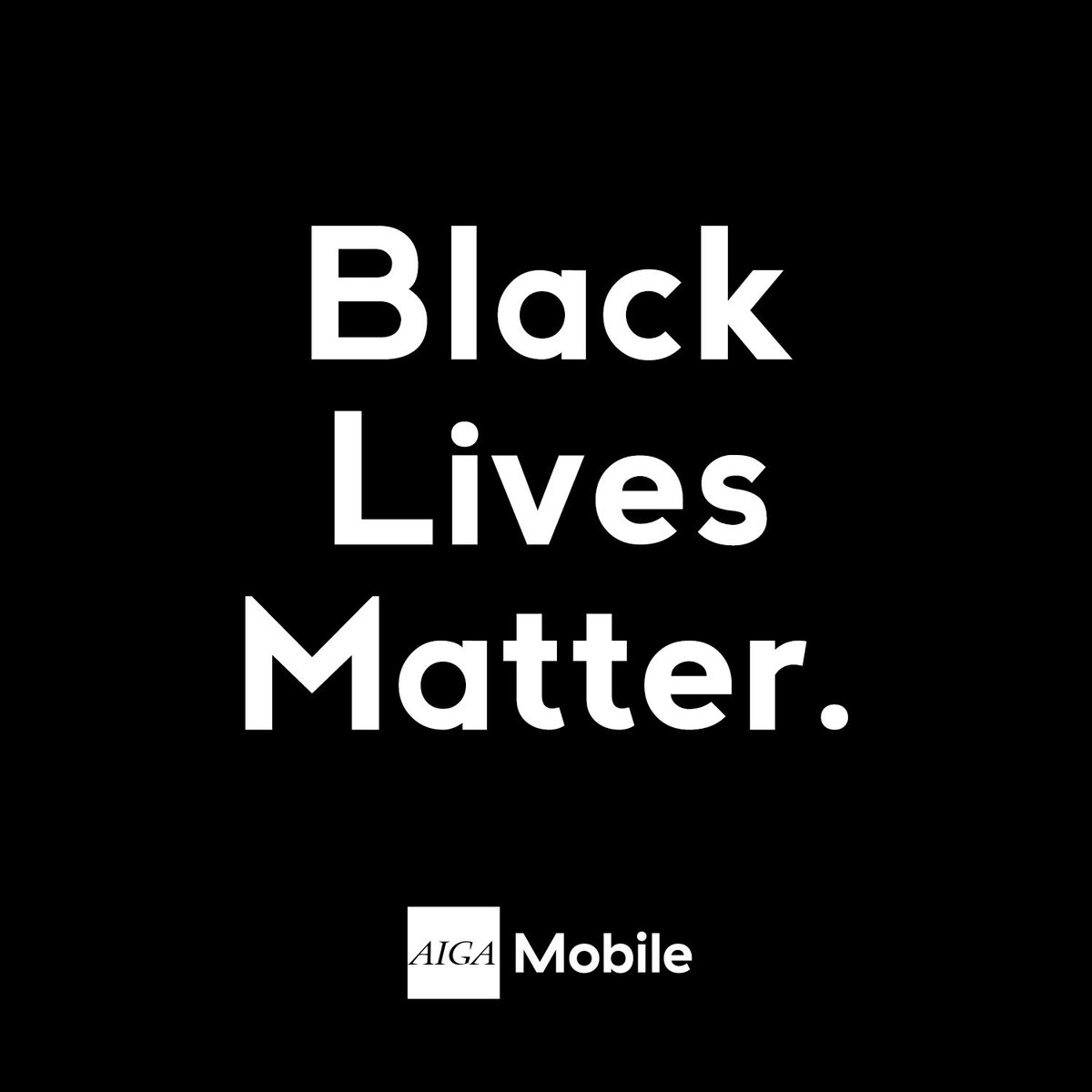 aigamobile's tweet photo. AIGA Mobile stands with the Black community, our colleagues, and friends. This is a fight that has gone on too long without resolution. We acknowledge your pain, your fear, and your fight and we stand with you. Black lives matter. https://t.co/CVPkuxKWuK https://t.co/jIHRtUFZpY