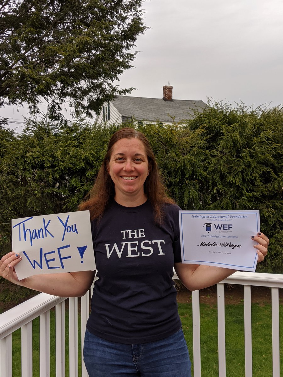 Congratulations to West 4th Grade Teacher Michelle LeVesque for being awarded a WEF Technology Grant in the amount of $450 to purchase a subscription to IXL, a popular learning site for math &amp; ELA. #WilmingtonMA