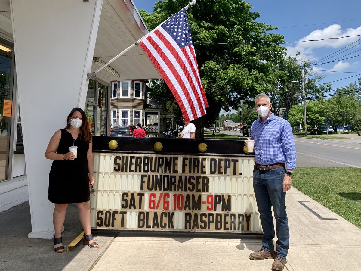 RepBrindisi's tweet photo. Erica and I joined the Sherburne Fire Department’s fundraiser today at Gilligan’s Restaurant. It was great to come together in #NY22 to support our firefighters, and I’ll keep working with Democrats and Republicans to get our first responders the #COVID19 relief they need. https://t.co/oADmhTJm4g