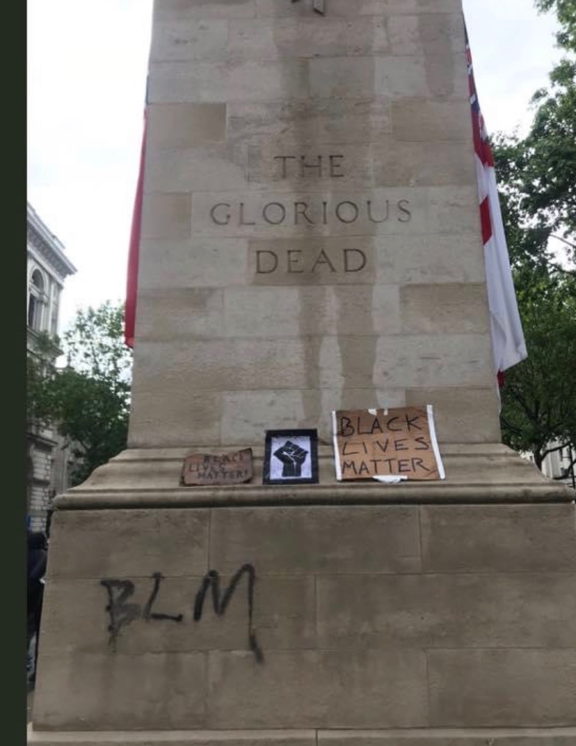 superj1606's tweet image. Yesterday I cared about the Protest : black life’s matter. Sadly , today, after defacing the cenotaph, I don’t give a shit. Every serving member of the armed forces, veterans, no matter what colour of their skin will be fucking outraged by this. Your scum