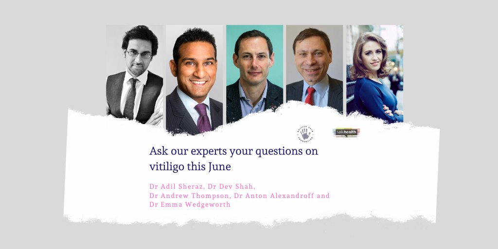 Opening Monday! Ask our experts your questions on #vitiligo via <a href="/talkhealth/">talkhealth</a> here buff.ly/3eZRP1L Get your questions ready!