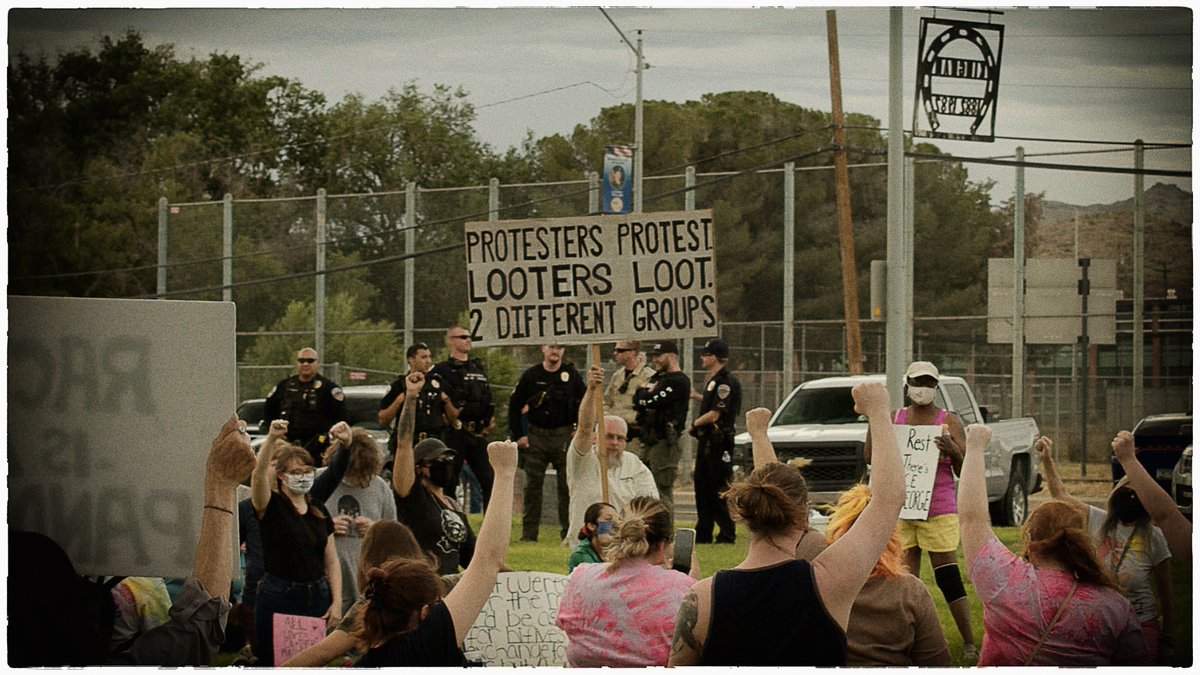 CharlesBlackSRP's tweet photo. I have spent 2 days following and documenting all sides of our local BLM protest. https://t.co/o5NdAru3V3