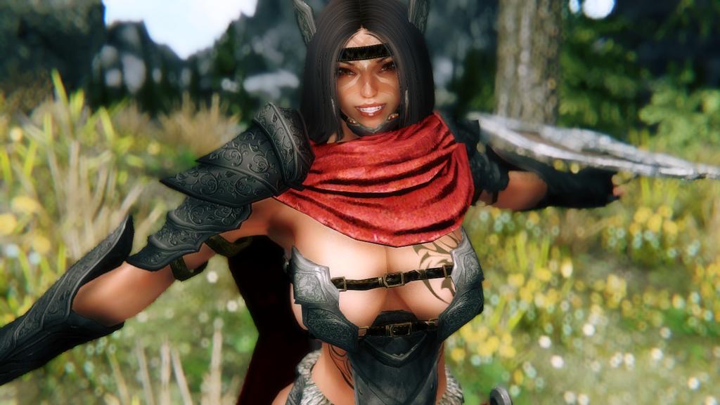 blazingsai's tweet photo. Here's #Sai (the original model/avatar/showcaser in my #CharacterRoster turned mercenary & girlfriend of #Madina), #Samir (#Maki's sister & Champion of #Malacath) & #Sevetia in her pre and post Champion of #MolagBal versions (She's no longer his Champion)
#Skyrim #スカイリム https://t.co/4dODWy4x2L