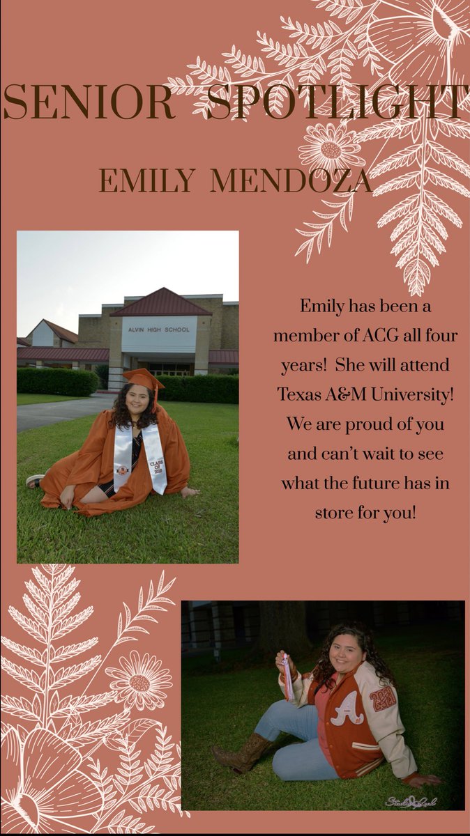 It’s Graduation Day! And our last Senior Spotlight is Captain Emily Mendoza! 👩🏻‍🎓❤️🎉🏳️