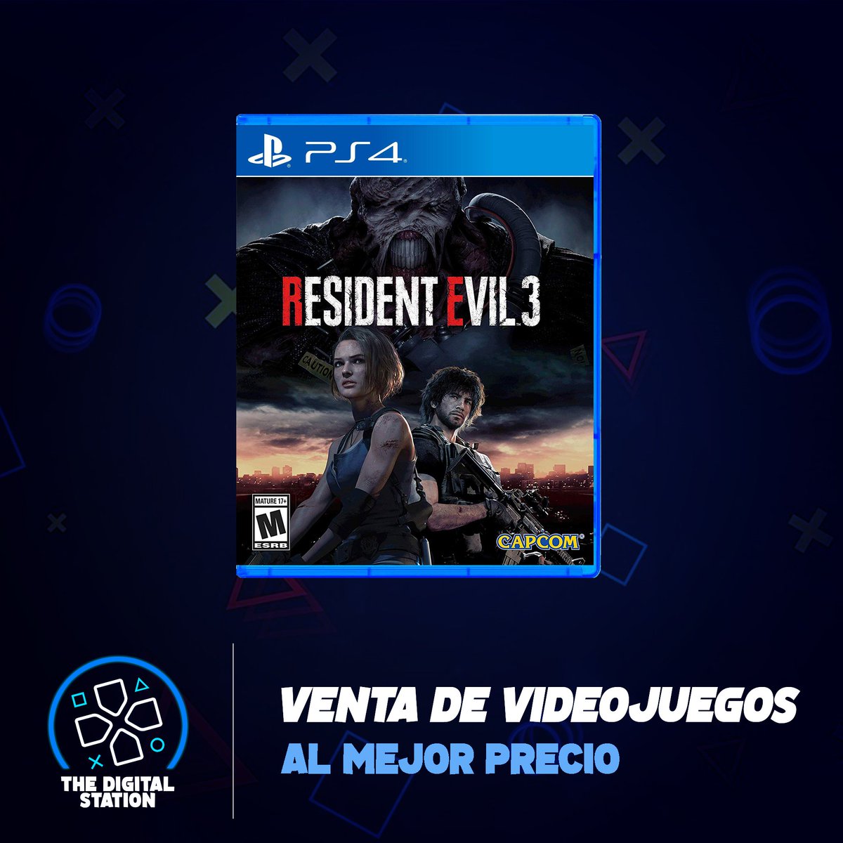 TheDigitalStat1's tweet photo. Resident Evil 3 es el remake de la entrega original de aventura y acción  a cargo de Capcom. Acompaña a  Jill Valentine en esta aventura llena de terror y suspenso
Si quieres comprar este o algún otro juego no dudes en contactarnos.📥
#ResidentEvil3Remake #thedigitalstation https://t.co/18NE79ExpE