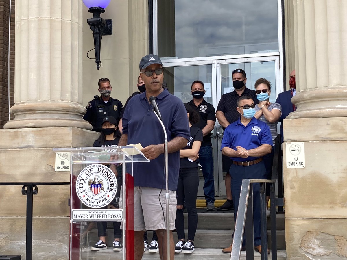 Speaking truth to power at a Black Lives Matter protest today in Dunkirk! #NYSUT #BlackLivesMatter