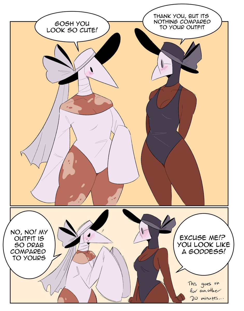 Idolomantises's tweet photo. The Plague Doctors go to the beach https://t.co/eQpXdsnnDi