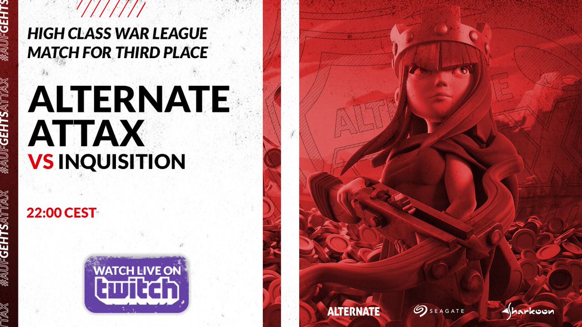 Time for a medal 🥉 

Our Clash of Clans Squad will fight tonight in the <a href="/highclasswar/">High Class War League</a> League for the third place.

Go get them, lads 💯 #aufgehtsattax