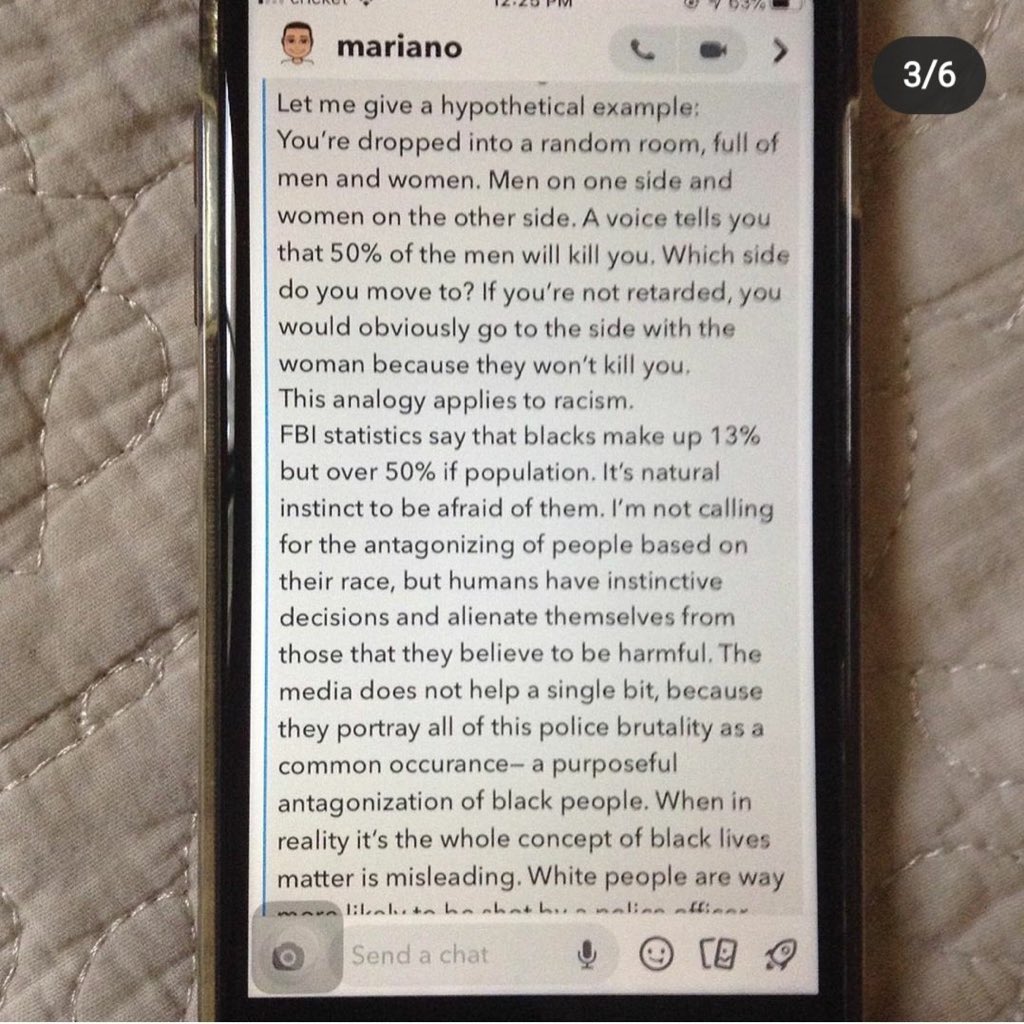 RgvExposing's tweet photo. Mariano - Racism (1/2) https://t.co/9oLNpMw8XQ