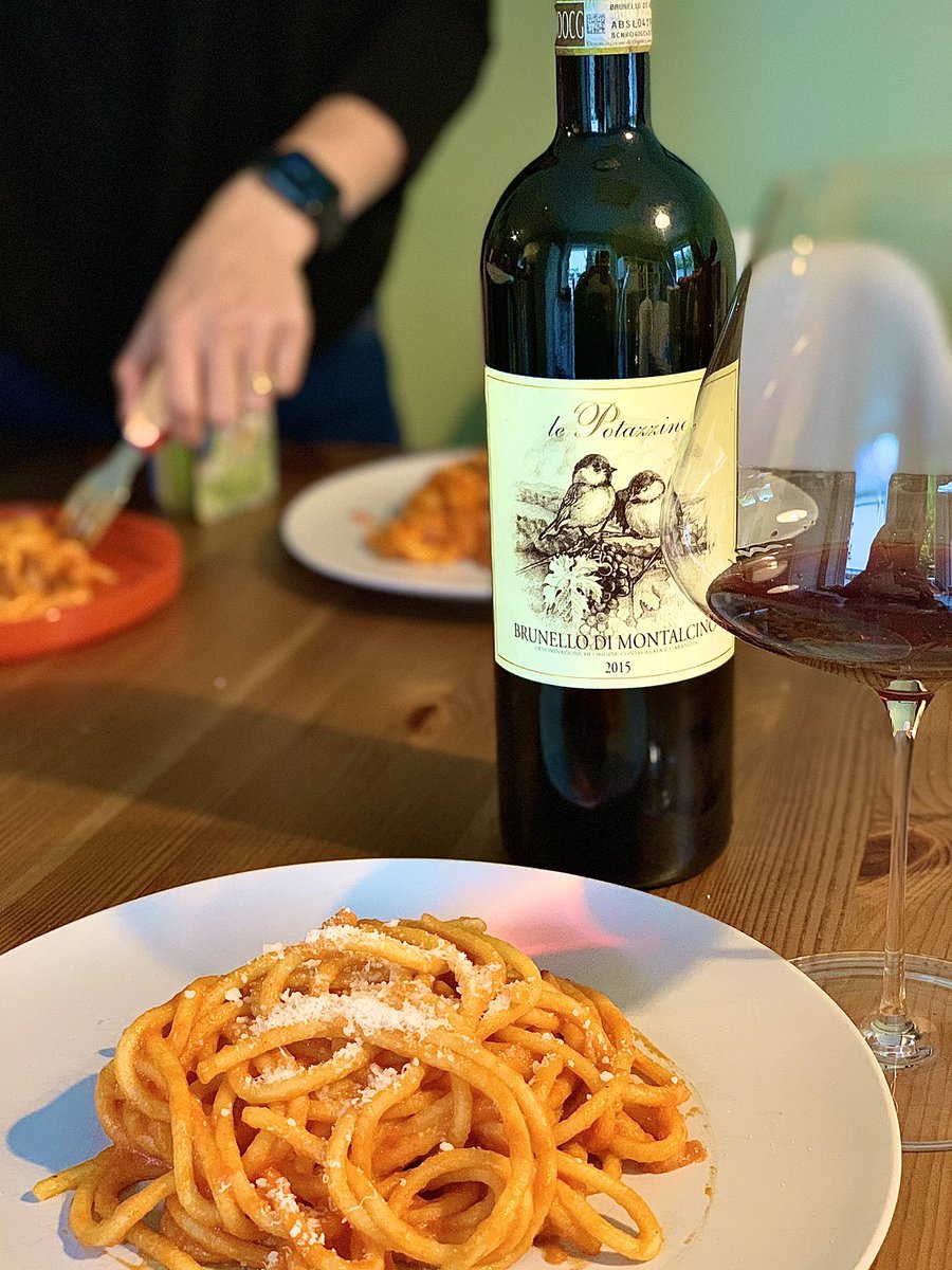 Delicious homemade pasta from <a href="/granodublin/">granodublin</a> 😍 Washed down by a nice drop of Brunello <a href="/LePotazzine/">Tenuta Le Potazzine</a> 🍷👌 #stayhomewine