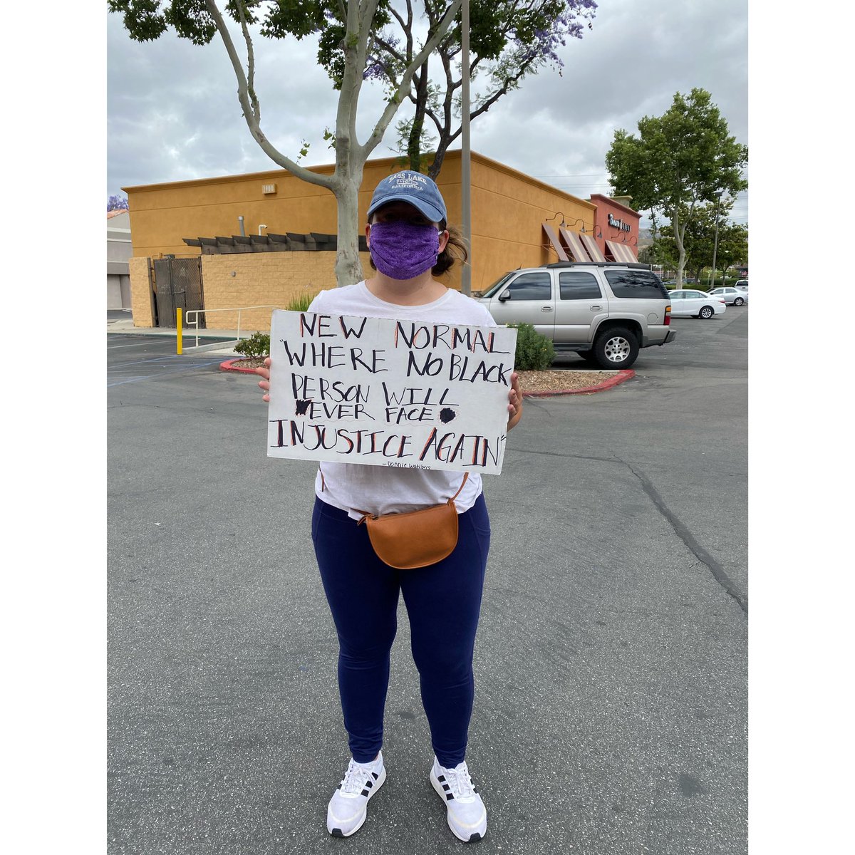 mandahunny's tweet photo. No better place to spread @DonnieWahlberg ‘s wisdom than a protest! ❤️✊🏾✊🏽✊🏿 #BlackLivesMatter #BLMMOVEMENT #SimiValleyProtest https://t.co/3l0OT9pgU5