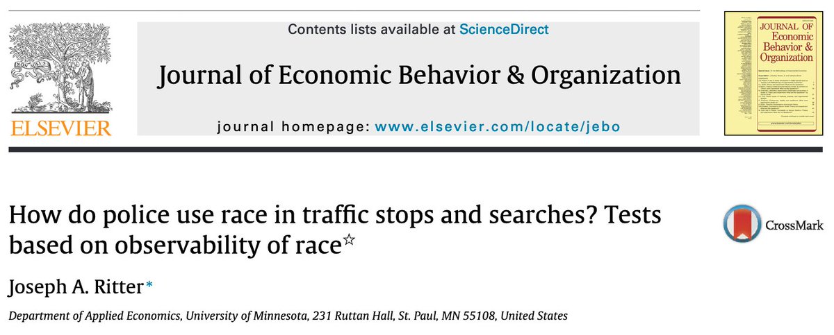 84/ "It appears that Minneapolis police were using race in deciding whom to stop, but that this does not have any connection with whom they decided to search."