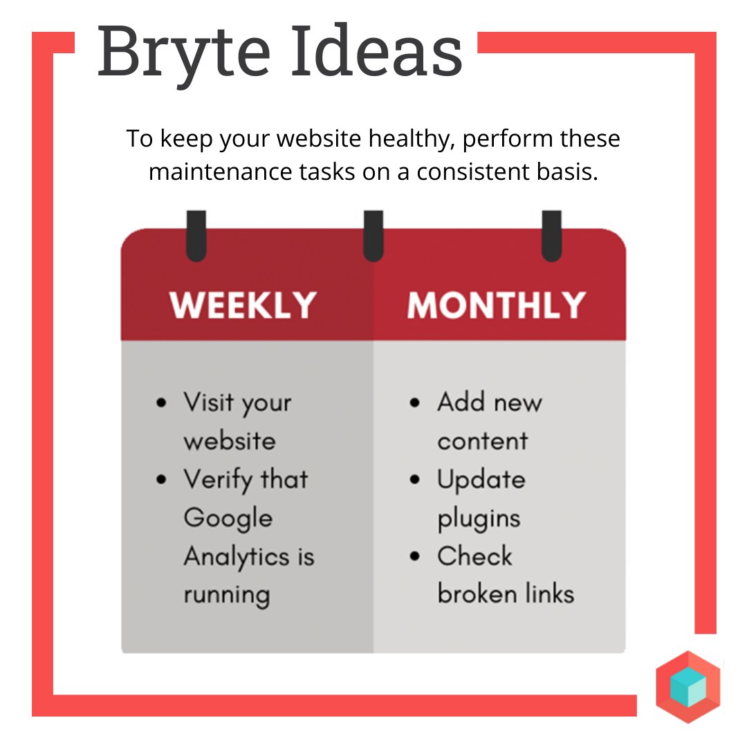 BryteBox's tweet photo. Consistent maintenance is key when it comes to website health 🔑💪🏻 Visit https://t.co/H3hFcSeYRS for more Bryte Ideas
•
•
•
•
•
•
•
#BryteBox #marketing #business #branding #digitalmarketing #marketingdigital #socialmedia #entrepreneur #socialmediamarketing #design #seo https://t.co/4ArzJQKk91