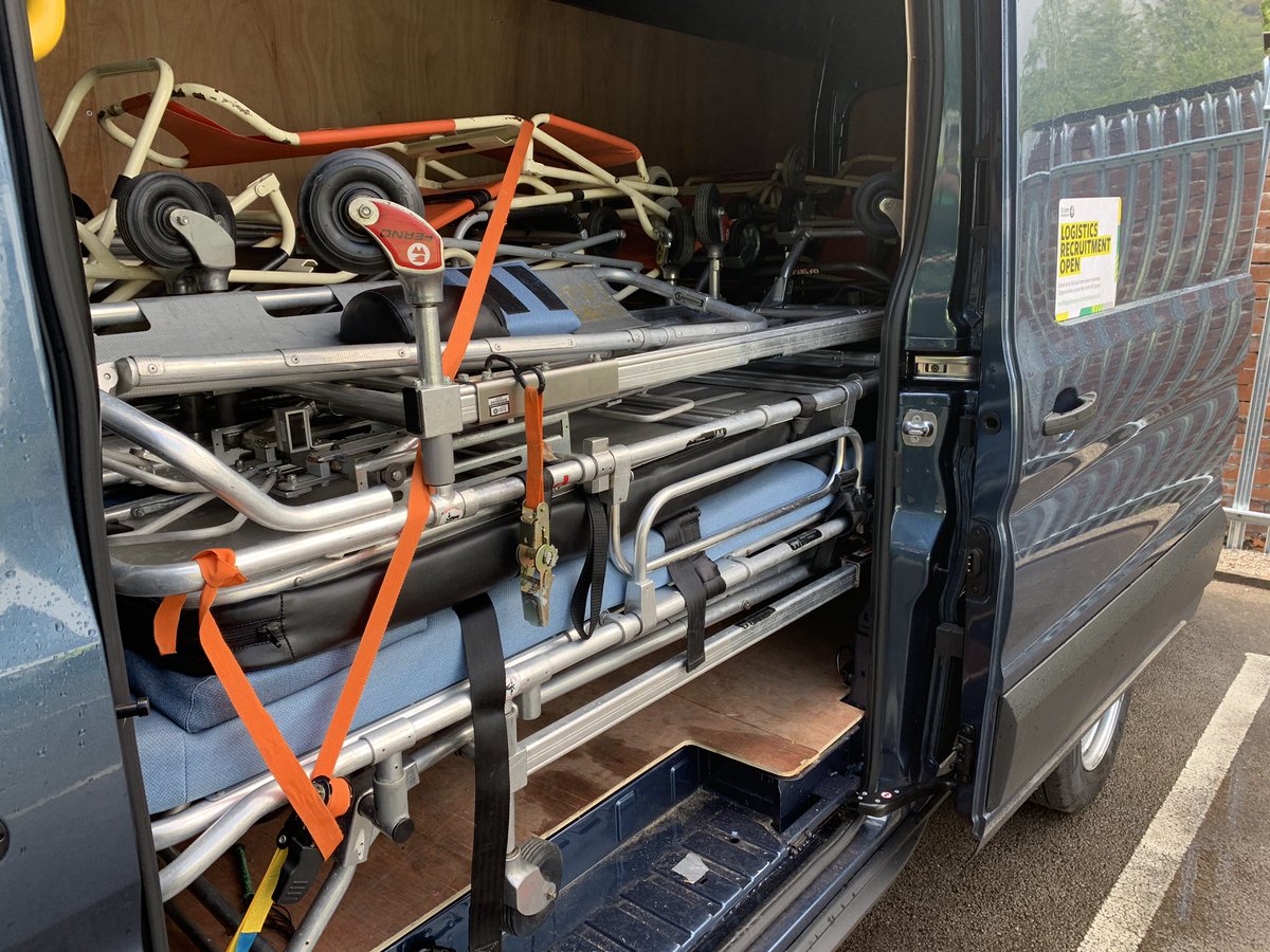 SJANRLogistics's tweet photo. The #GreaterManchester logistics team have been assisting the North region by sorting and inspecting obsolete and surplus equipment before loading it into our loaned @forduk vans to be transported to @HilditchGroup next week. We even found an #Elvis lookalike resus doll...! https://t.co/EPIxDfMkq9