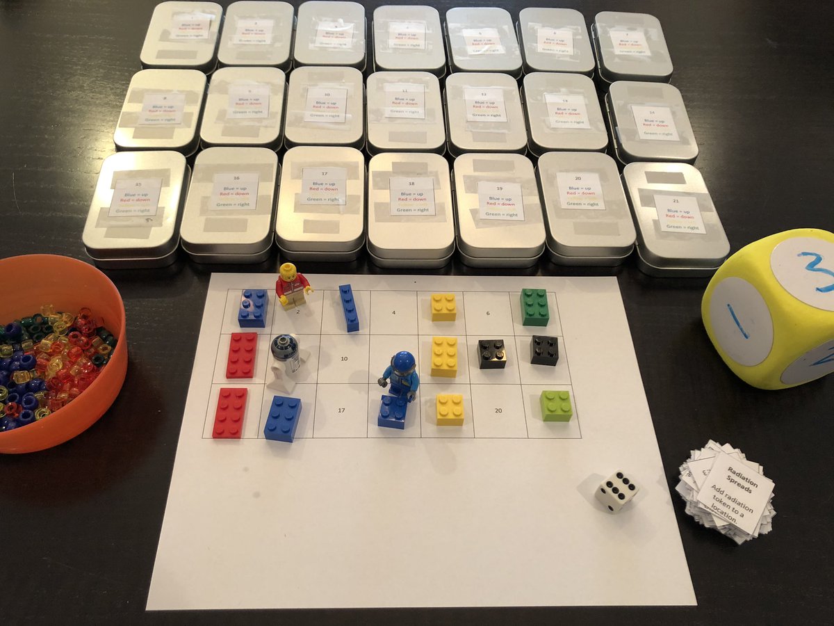 I designed a board game about robots that use reinforcement learning.

First playtest with my son went well. Needs some minor tweaks.