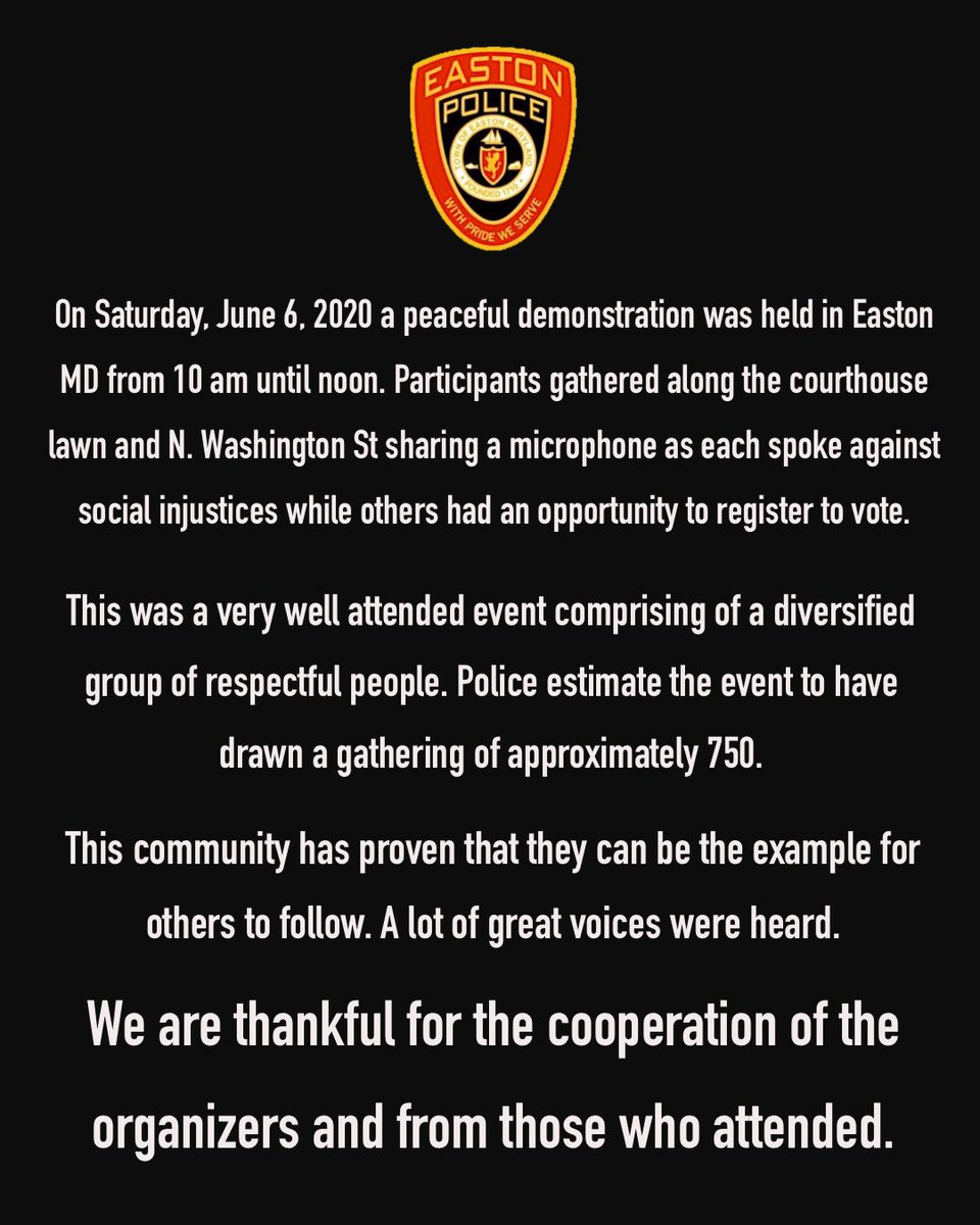 EastonPoliceMD's tweet photo. https://t.co/2shGBell8D