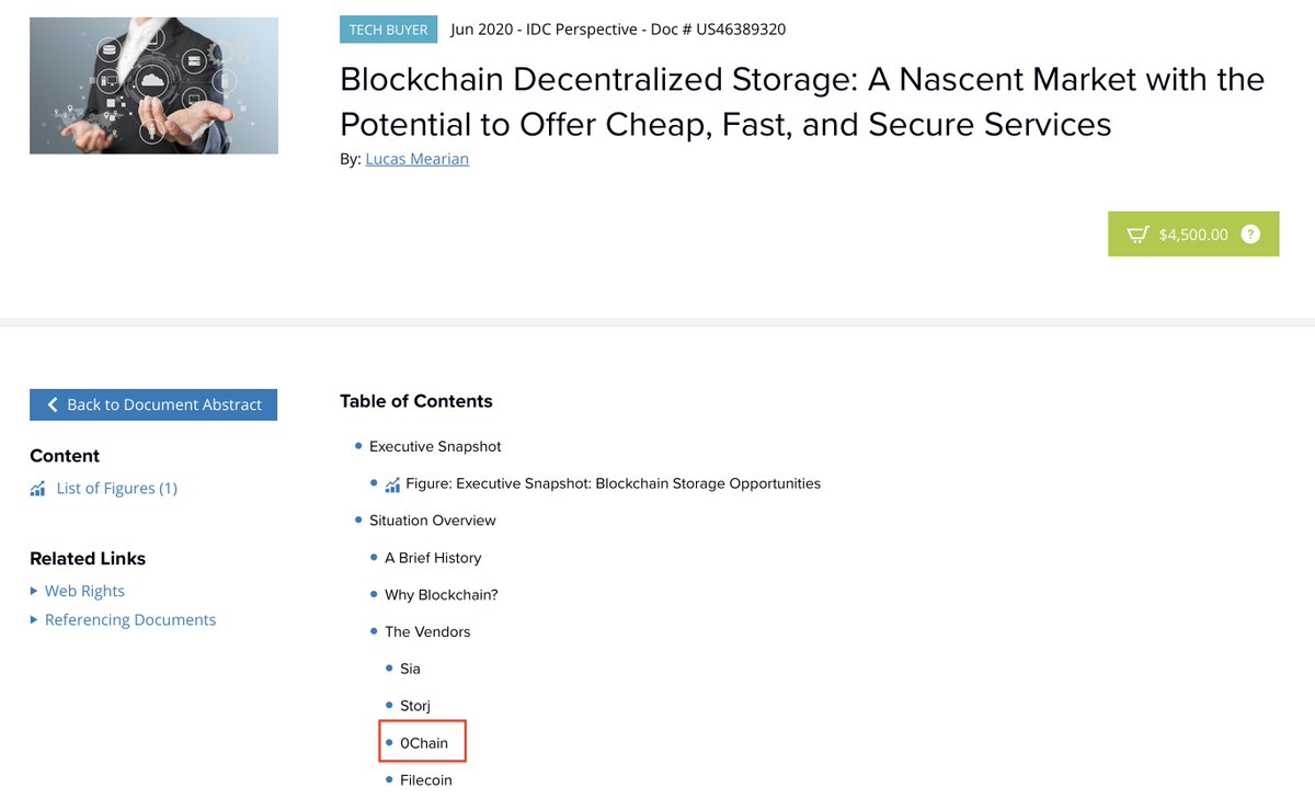 sas_basu's tweet image. Check out the latest report from IDC on Blockchain Decentralized Storage #0Chain #dStorage #0Box $ZCN