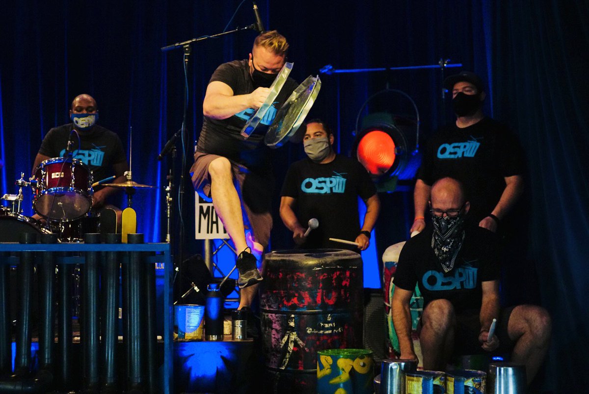 OmahaSummerArts's tweet photo. Omaha Street Percussion got LOUD on the stage! 🥁 #VirtualOSAF #omahastreetpercussion https://t.co/BpxS46v3bz