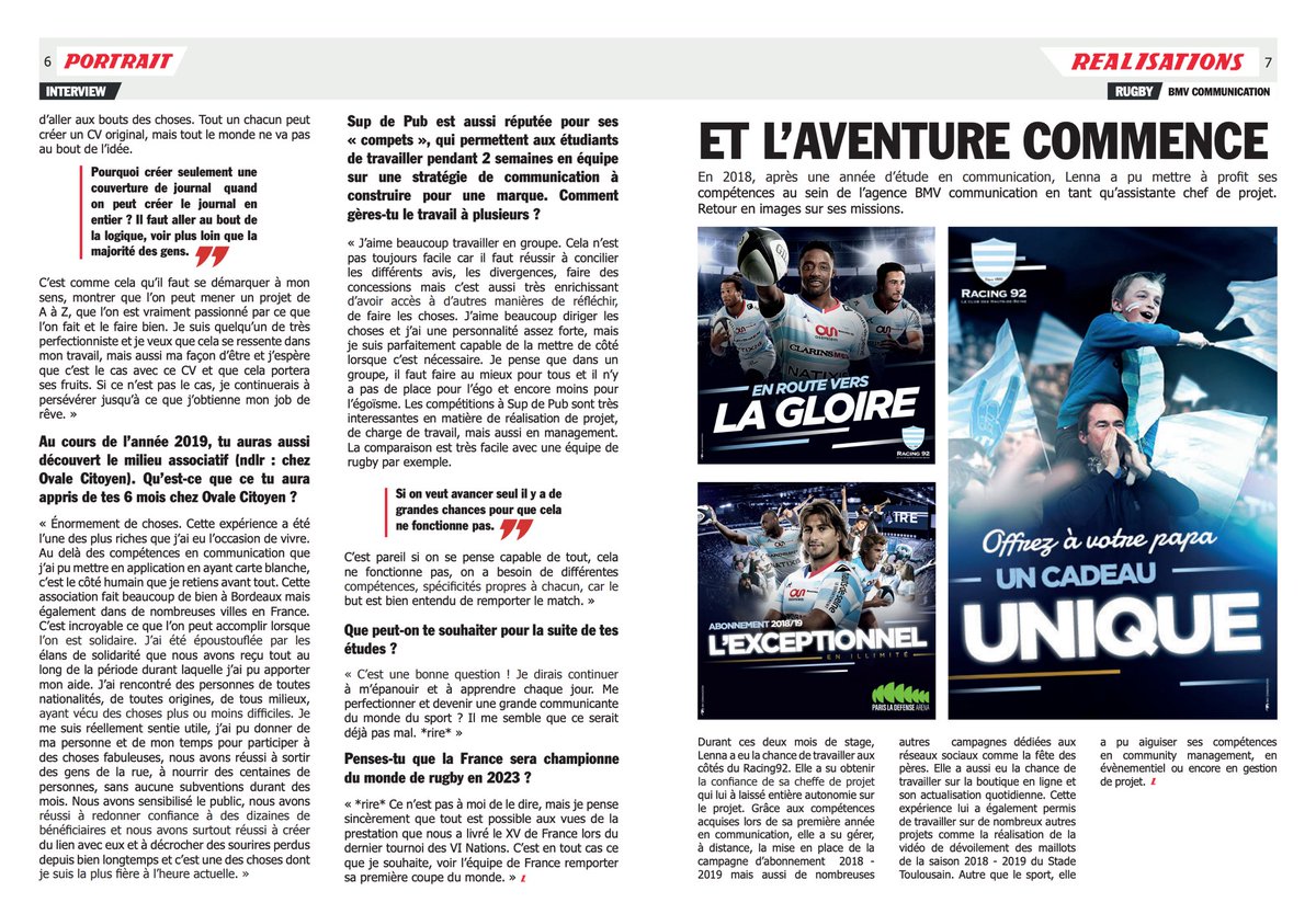 Pour sa recherche d’alternance, cette étudiante en marketing du sport dévoile un CV vraiment créatif en détourant les codes du journal <a href="/lequipe/">L'Équipe</a> 🗞 

Crédits : Lenna Jouot