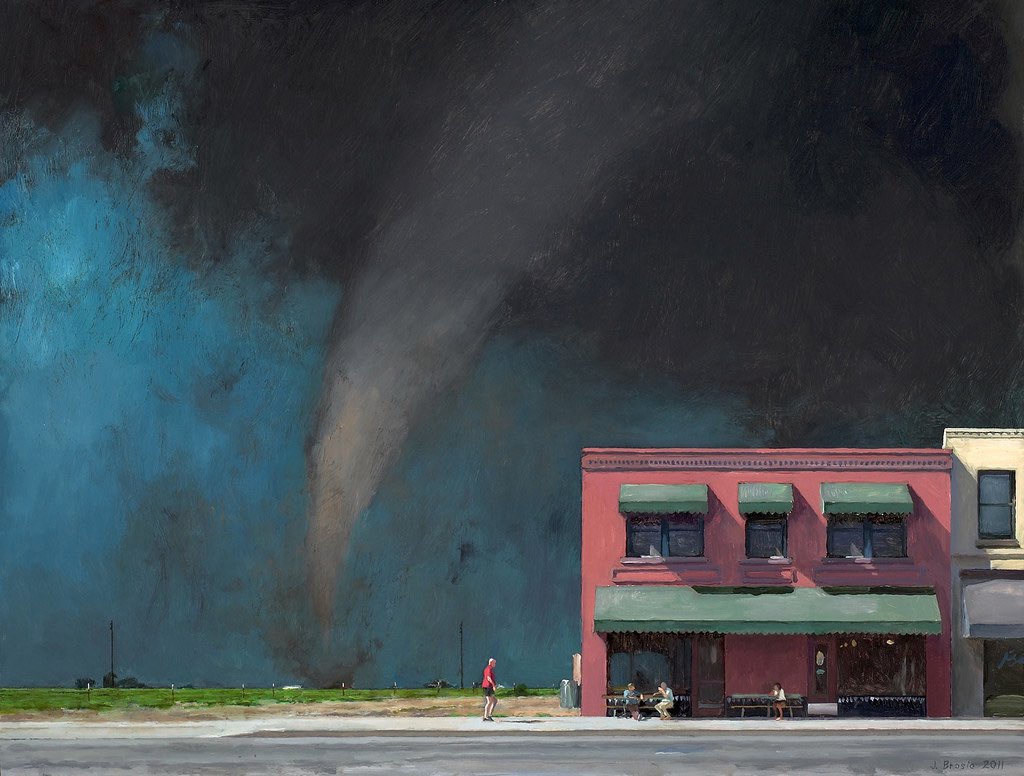 ddoniolvalcroze's tweet image. Tornadoes by American painter John Brosio (johnbrosio.com)