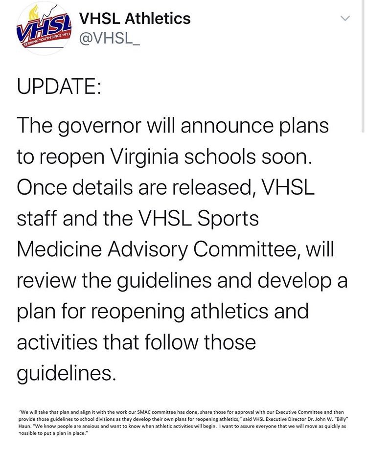 LCBfootball's tweet photo. VHSL update https://t.co/PMwMuOA9uc