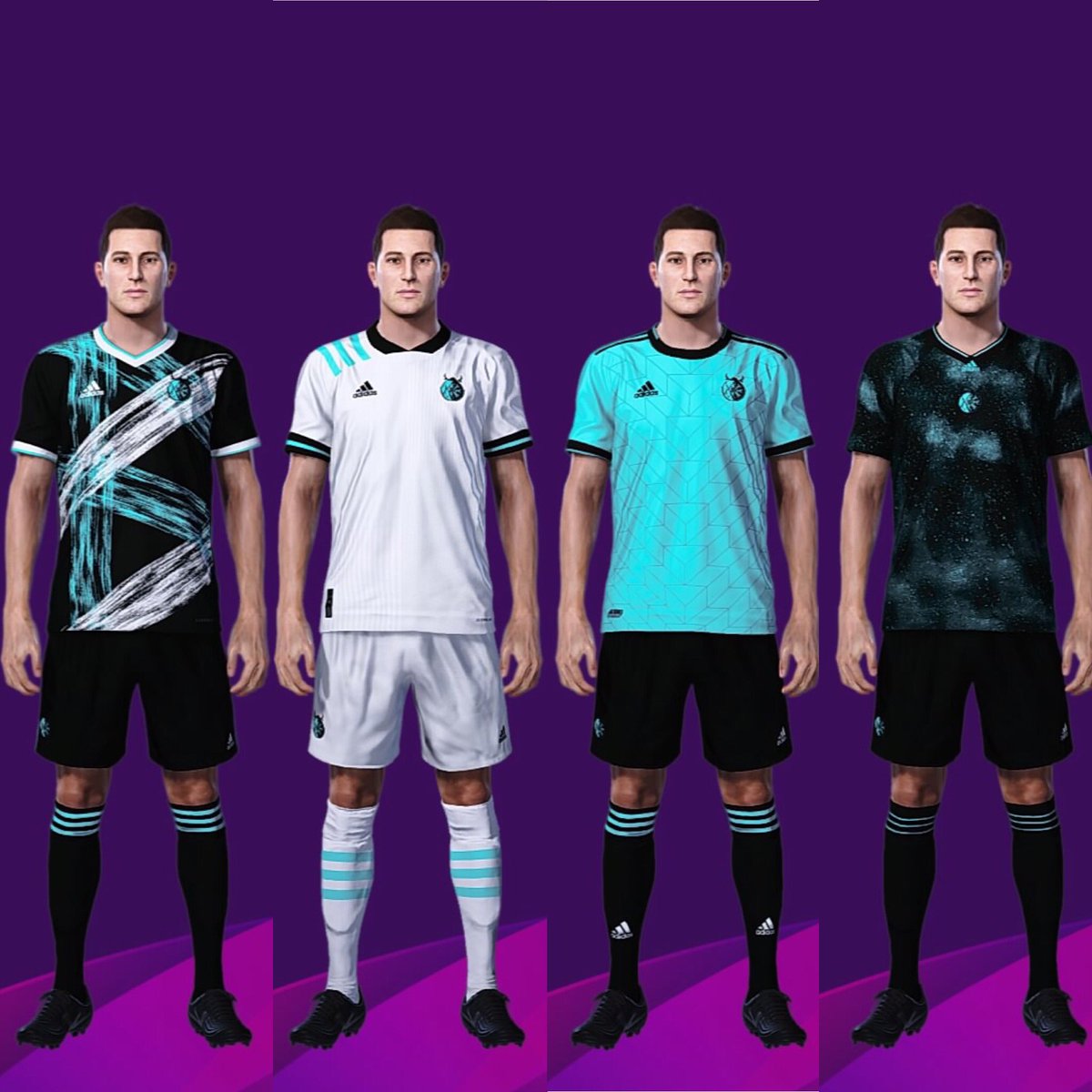 #fifa20 saw the introducion of a new season system. Many great badges were included in here.

I decided to take one of my favourite badges and create a club in #PES2020 to start a new master league save.

What do you think of the kits? And would you like to see more badges?