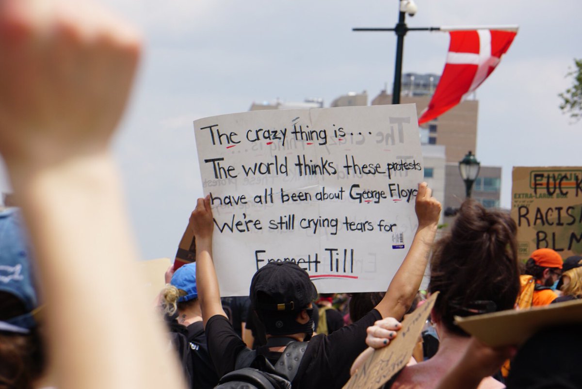 “The crazy thing is....the world thinks these protests have all been about George Floyd. We’re still crying tears for Emmett Till.” #blacklivesmatter #GeorgeFloyd #PhillyProtest #standupforjustice