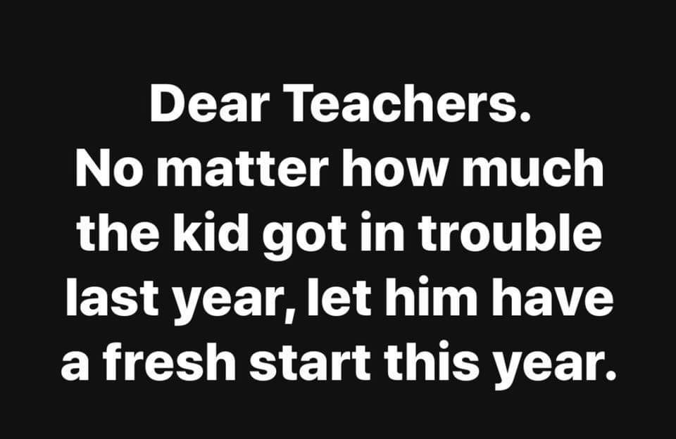 This is important. 
#HackingSchoolDiscipline