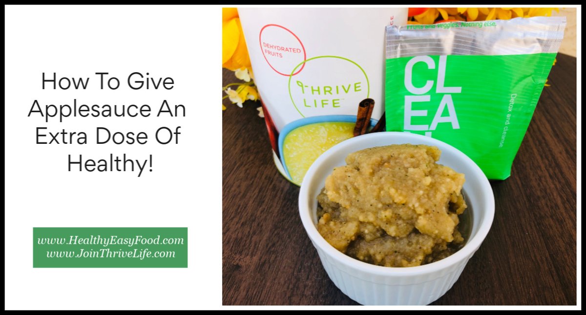 How To Give Your Applesauce An Extra Dose Of Healthy With Thrive Ruvi Clean!

healthyeasyfood.com/2020/06/how-to…

#applesauce #healthy #healthysnacks #healthydrink #snacks #easysnack #quicksnack #snacktime #yum #freezedried #dehydrated #mealprep #prepper #preppers #kidssnack #fruits #veggie