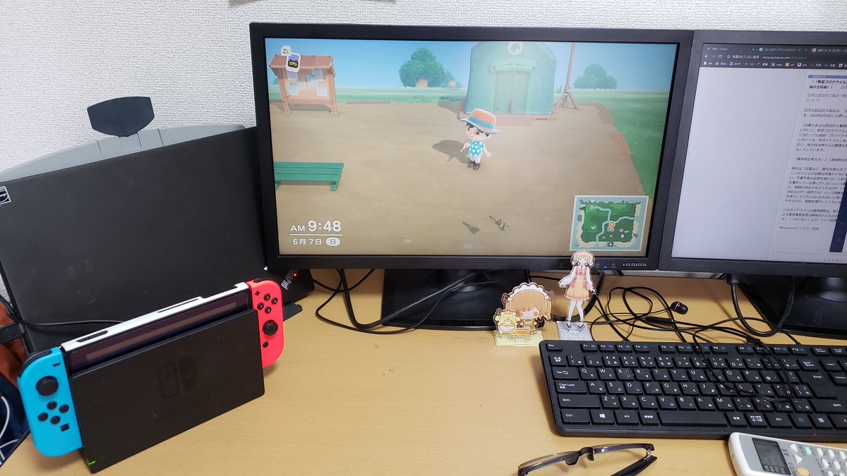 Puiーぷ V Twitter じゃーん Pcモニタをhdmiでつなげたおかげで Switchもpcモニタでできるようになった テレビにつなげるのはちょっと面倒だったけど これめっちゃちょうどいい