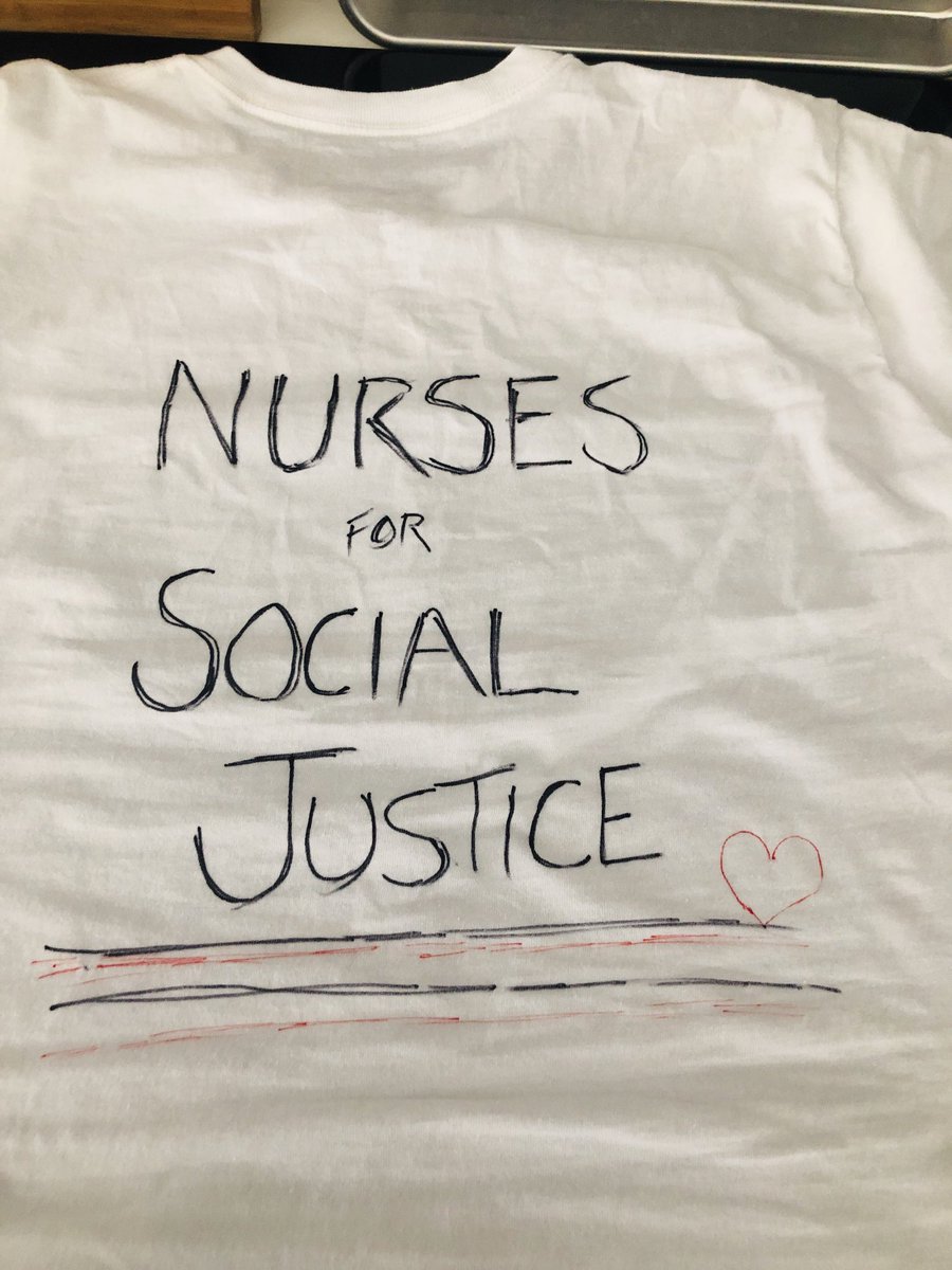 Decided I need a new shirt to wear with scrubs to #DCProtests today. Obviously not a graphic designer. I’m a nurse and #RacismIsAPublicHealthCrisis