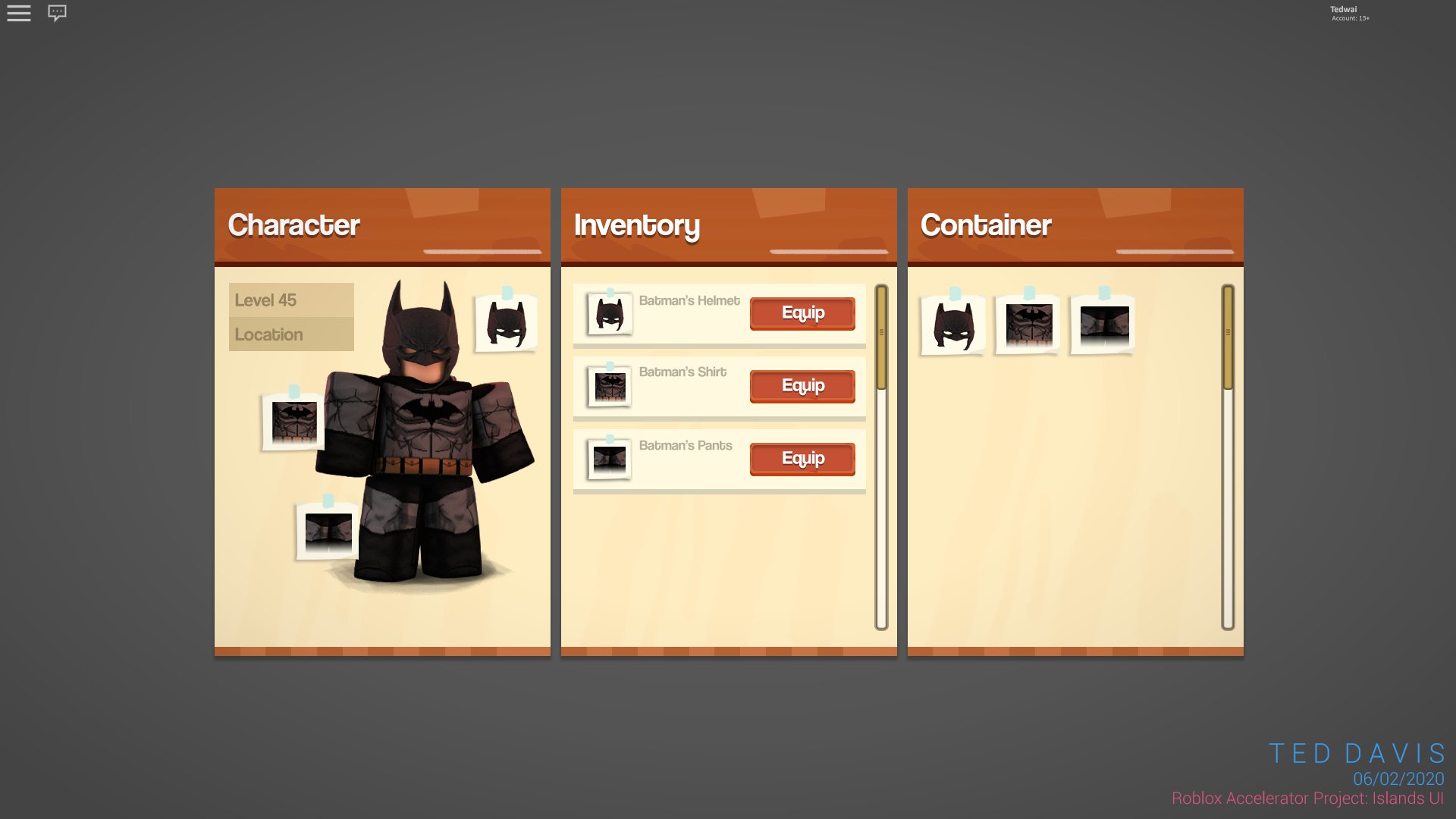 MAKING THE BATMAN a ROBLOX ACCOUNT 