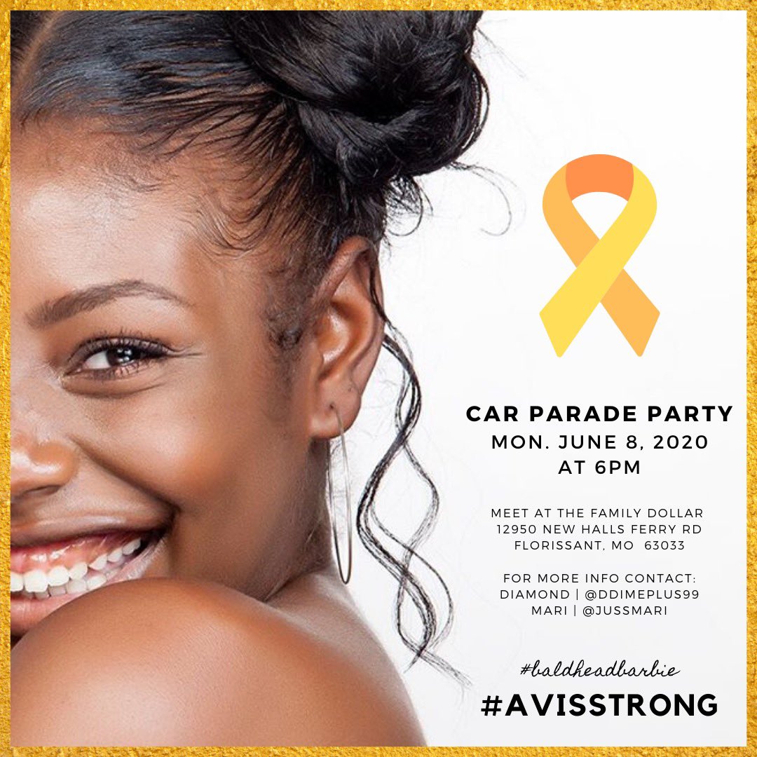 __Shanaaaa's tweet photo. “Our ray of sunshine Avis is in need of love, support, and prayers. Join us this Monday, June 8th at 6pm for a car parade to shower Avis with our unconditional love and support! For more details contact @ddimeplus99 @jussmari — #AvisStrong. “ https://t.co/dgIbDp8StJ