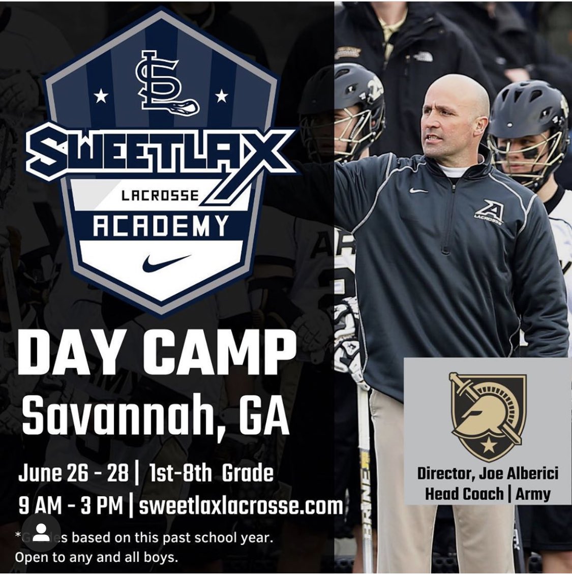 We’re bringing back old school coaching &amp; teaching camps... and the staffs are off the charts! Coach Alberici &amp; his entire Army staff will be in Savannah at the end of the month! <a href="/Sweetlax_Fla/">Sweetlax Florida</a> <a href="/Sweetlax_Lax/">Sweetlax</a>