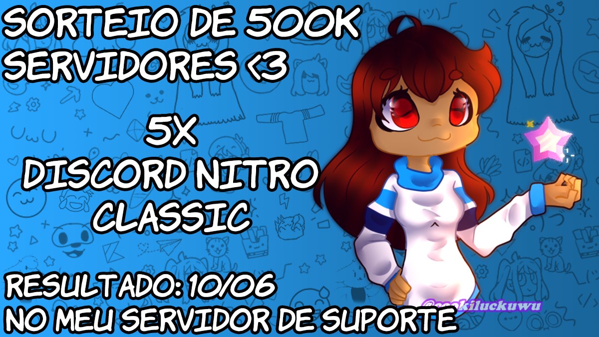 LorittaBot's tweet photo. CHEGUEI A 500K SERVIDORES!

Então que tal um SORTEIO?

Como participar?
1. Estar no meu servidor ( https://t.co/X257xEmvRx )
2. Me seguir, curtir e retweetar este tweet
3. Responda com o seu Nome#Número do Discord e a funcionalidade que c mais gosta + que queria que eu tivesse ;3 https://t.co/8NaHin7TDV