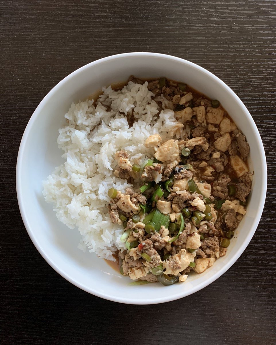 shutterbunny09's tweet photo. #homemade mapo tofu with ground pork, garlic stems, jalapeรฑos in a chili garlic and black bean sauce. The silken tofu gives it a nice creamy texture. #foodie #homecook #cooking #cookingskillz #imadethis #iatethis #homecooking #Chinesecuisine #Asiancuisine #dinner #dinnertime https://t.co/mA4xVy7xdV