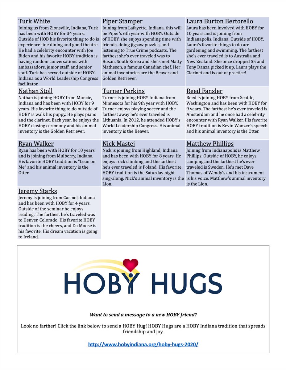 HOBY Indiana tweet media
