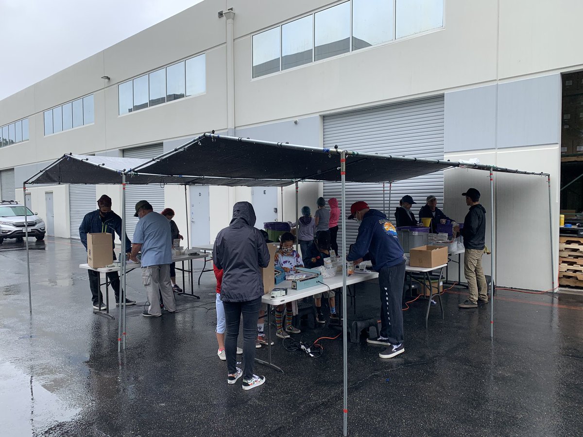 Not Covid-19 or even the rain could stop us today! I want to thank everyone who turned out today to help us package 14,256 meals for malnourished kids. These meals will feed 40 kids for a full calendar year, and will be shipped to Peru or Zimbabwe.