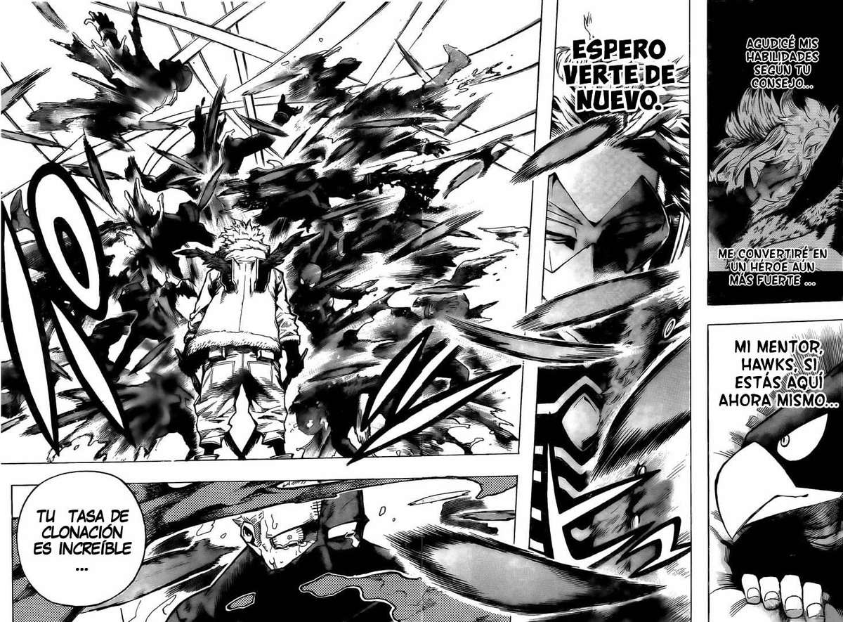 Miguel Bokunoheroacademia Spoiler Joder Esto Estuvo Corto Pero Intenso La Desesperacion De Twice Viendo Que No Puede Hacer Nada Fue Bastante Bueno Tambien El Remarcarle A Hawk Que El No