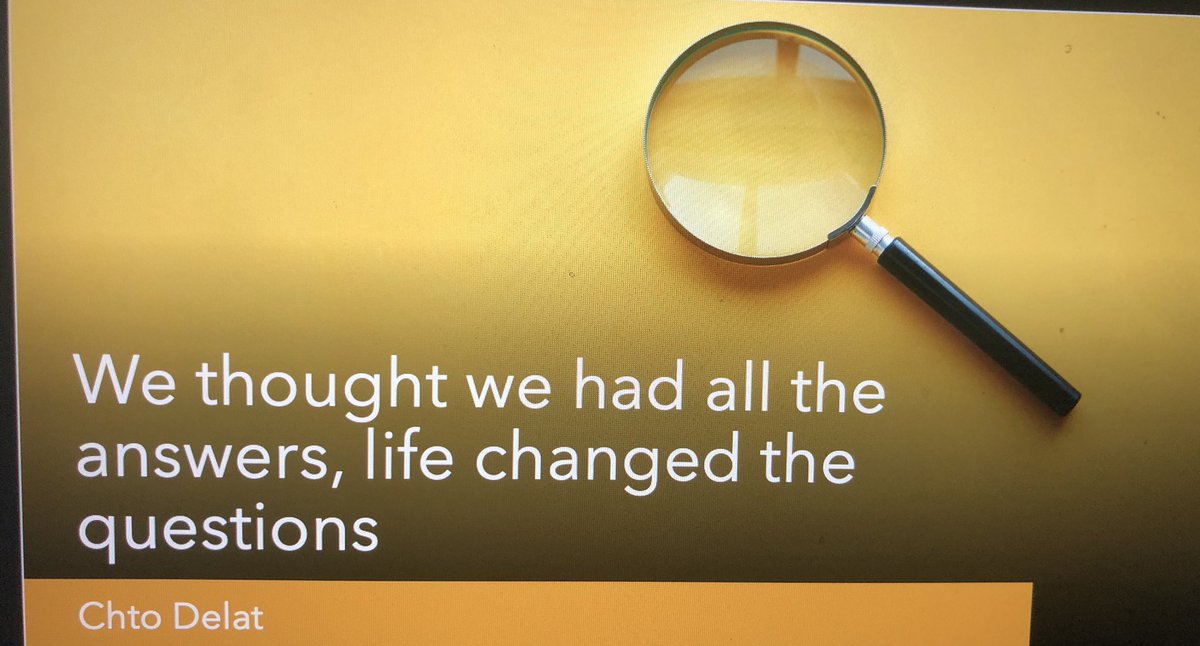 AdrianaMartW's tweet photo. Esta frase surgió en otro contexto; pero para mi, esa la base de la investigación y de la construcción del conocimiento. Si cambian las preguntas, entonces la búsqueda de las respuestas es una constante. #ChangeInMotion #learningtolearn https://t.co/ATLZcOE4qz
