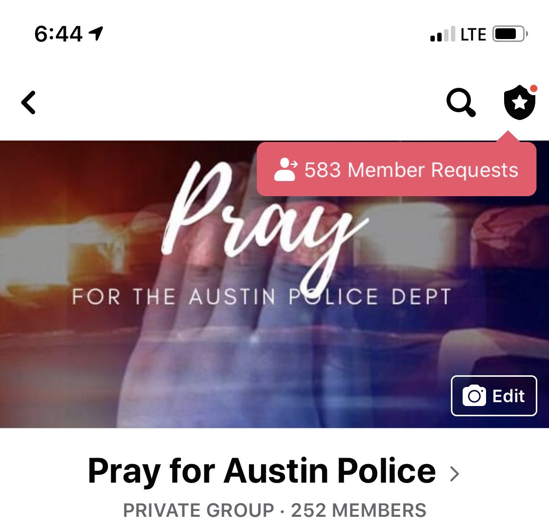 mkelly007's tweet photo. #PrayforAPD we are still working on getting everyone approved to join. https://t.co/b2cW4xS4g6