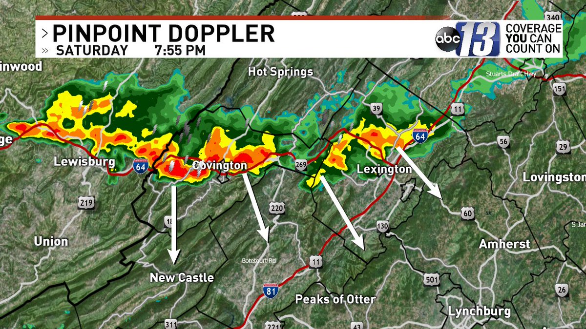 Severe thunderstorms moving through northwest sections of the region... Take cover in these locations.