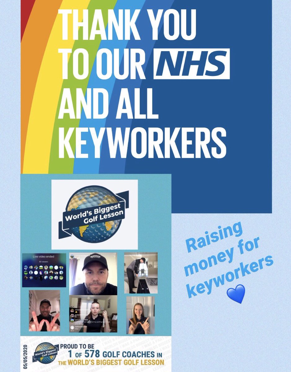 So proud to have been a part of the 🌍<a href="/BiggestGolf/">WorldsBiggestGolfLesson</a> lesson, raising money for our superheroes in the NHS 🌈💙 Thank you for all that you are doing to help save lives 💪🏼