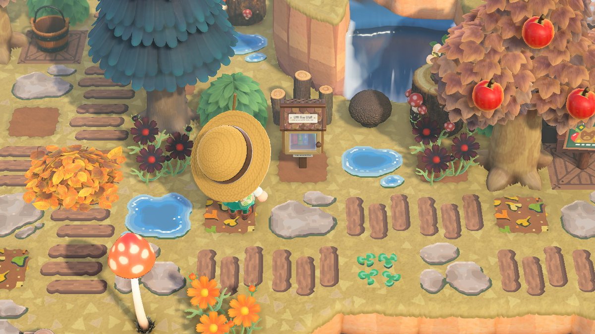 okpng's tweet image. updated plank path that i use around the island! #ACNHdesign design #ACDesign #AnimalCrossing #ACNH