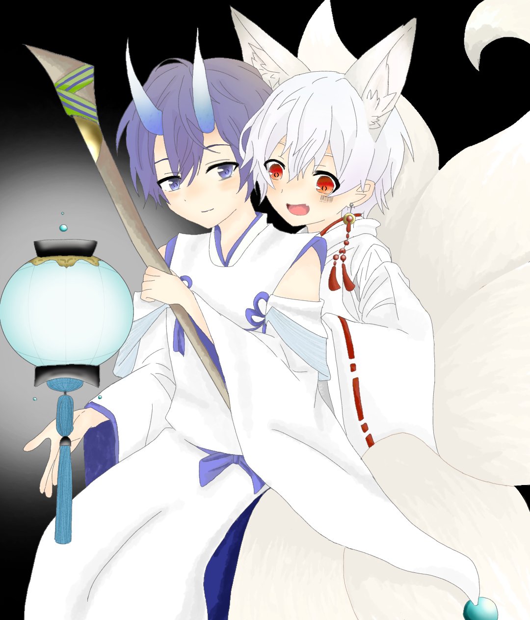 わたげ 絵描きさんと繫がりたい 指イラスト まふまふ まふまふイラスト そらる そらるイラスト まふまふさん 九尾の狐 そらるさん 青行燈 T Co Ai1u1qxvqe Twitter