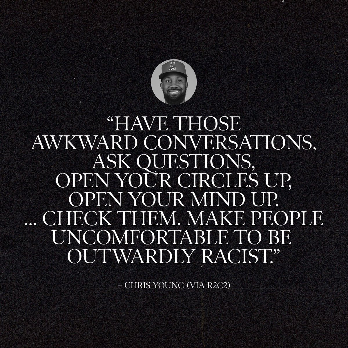 MLB's tweet image. Speak up. Black lives matter.