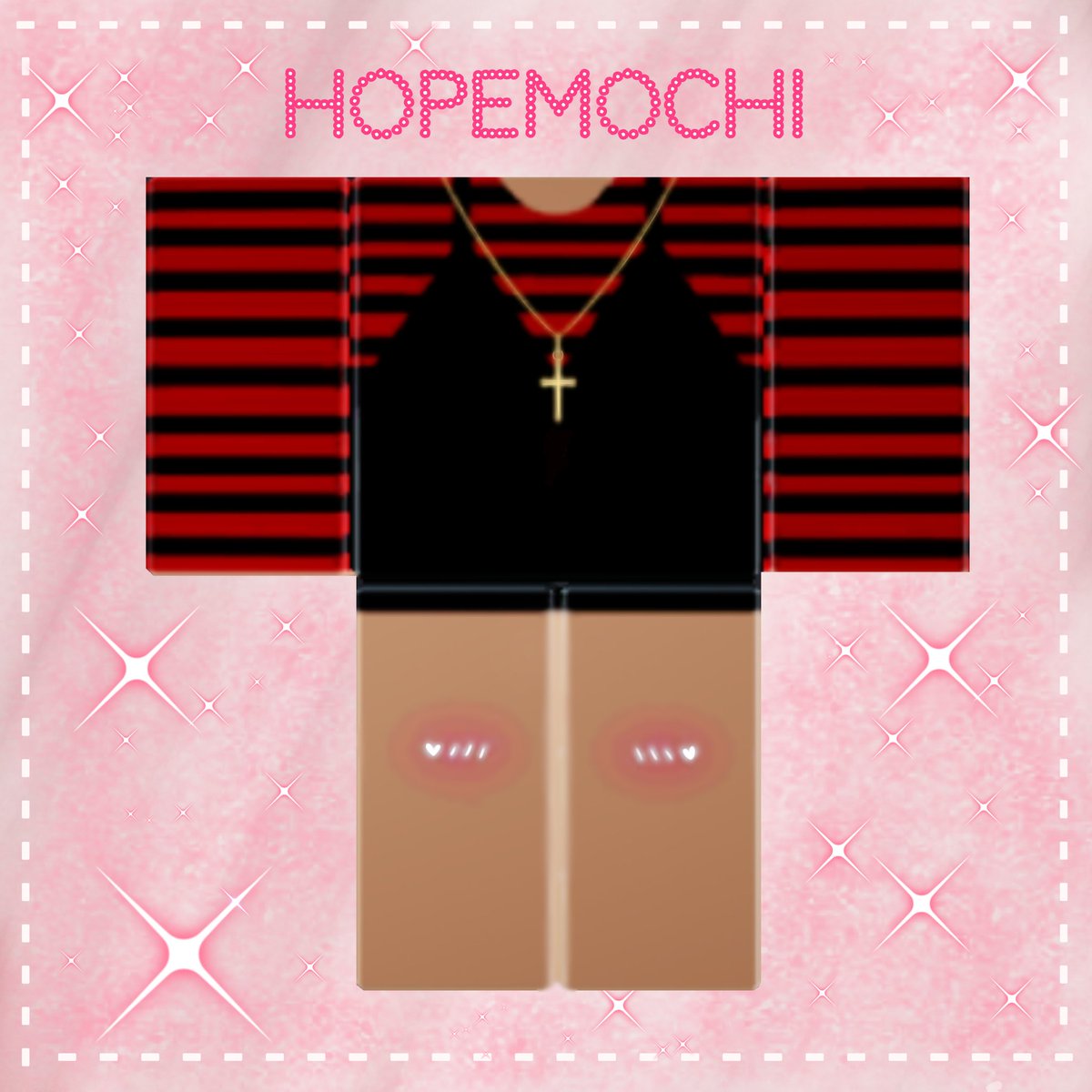 Hopemochi Hopemochi Twitter - black and orange striped shirt roblox