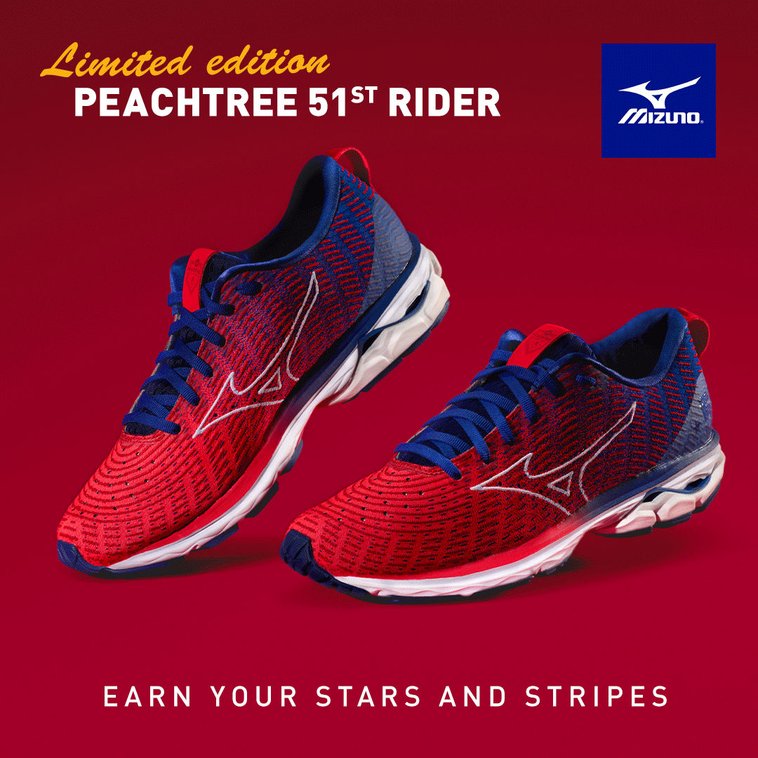 Celebrate USA in a patriotic way #Mizuno #4thOfJuly #PeachtreeRoadRace