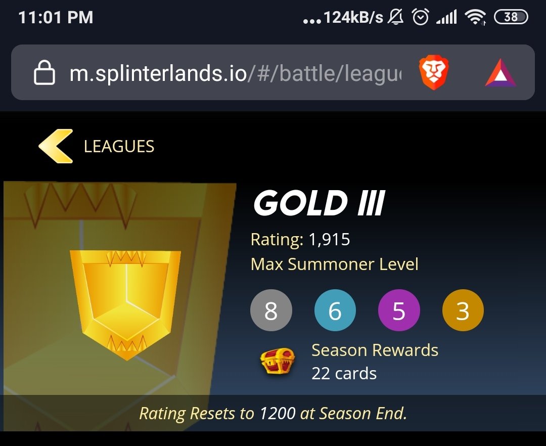 mxYamada's tweet photo. I am going to sleep in golden bed 🏆🐔⚔️ one week and a day playing! Thanks @eddiespino for renting tutorial!
#GoldIII #Splinterlands #peakmonsters #blockchaingames https://t.co/u37NyXqQtC