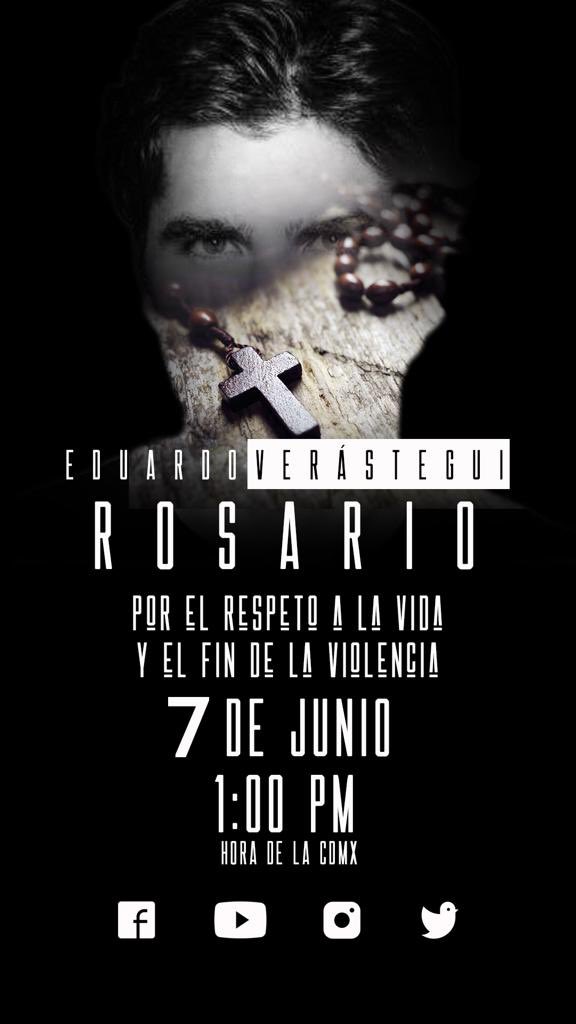 Te invito a rezar el Rosario en vivo por medio de mis redes sociales. 🙏